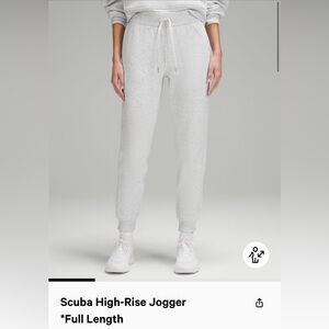 Lululemon Scuba High-Rise Jogger
*Full Length Heathered Core Ultra Light Grey